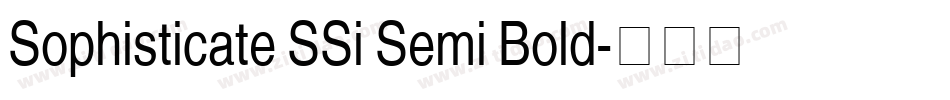 Sophisticate SSi Semi Bold字体转换
